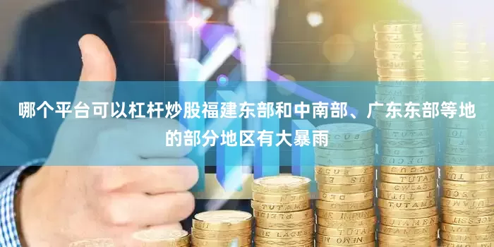 哪个平台可以杠杆炒股福建东部和中南部、广东东部等地的部分地区有大暴雨
